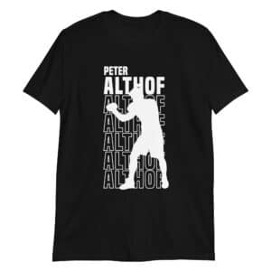Kurzärmeliges Unisex-T-Shirt mit Peter Althof Boxer Design